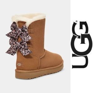 UGG Bailey Bow Leopard Boots*NWB